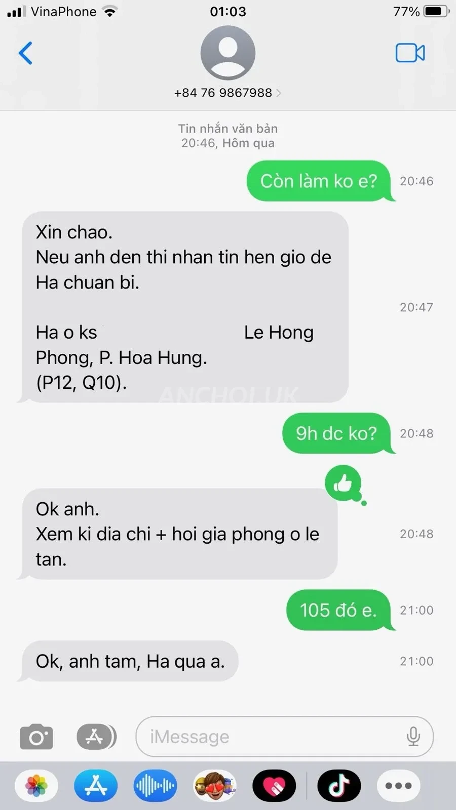 Ảnh checker Yêu Doggy chụp khi gặp TRÚC HÀ - SELLER TÀI CHÍNH (ảnh 1/4)