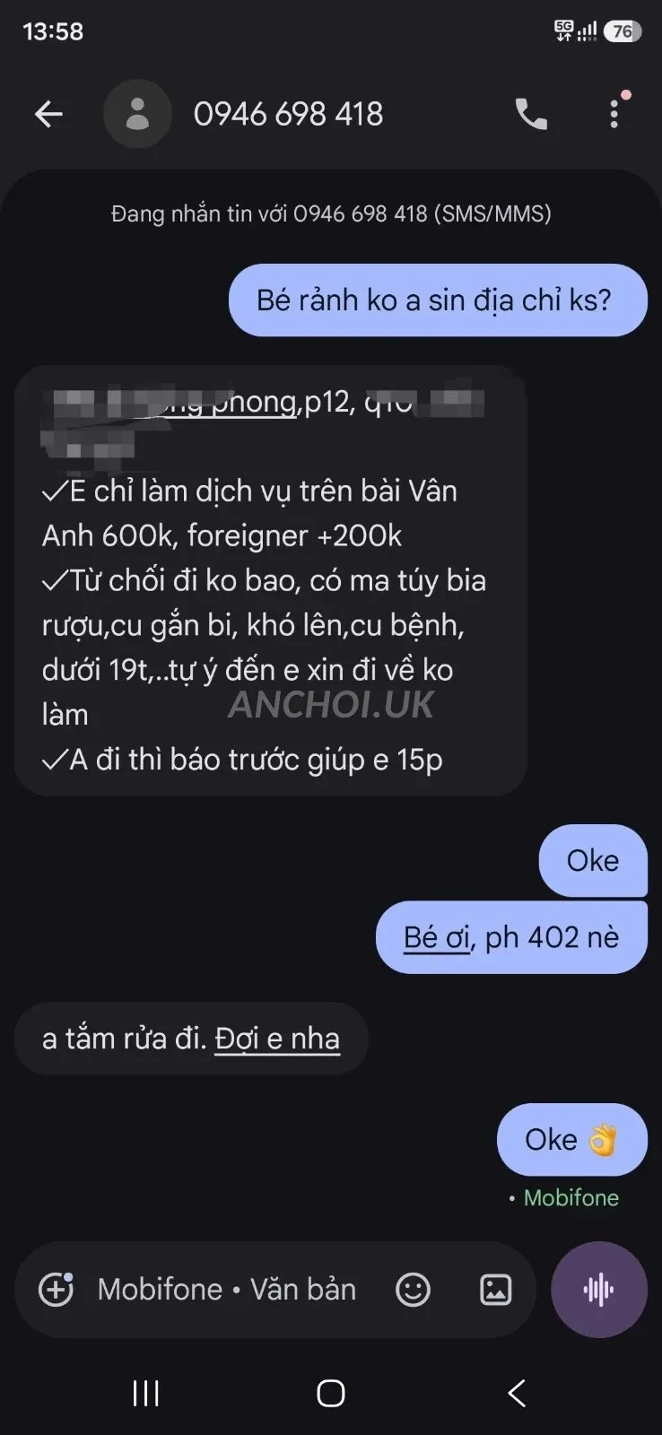 Ảnh checker Nguyễn Huy chụp khi gặp VÂN ANH - DA TRẮNG - DÁNG XINH - CHIỀU KHÁCH HẾT MÌNH (ảnh 4/4)