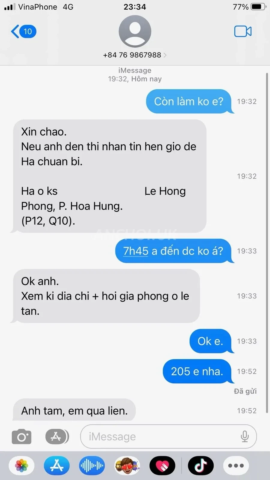 Ảnh checker Sư Phụ Checker chụp khi gặp TRÚC HÀ - SELLER TÀI CHÍNH (ảnh 1/5)