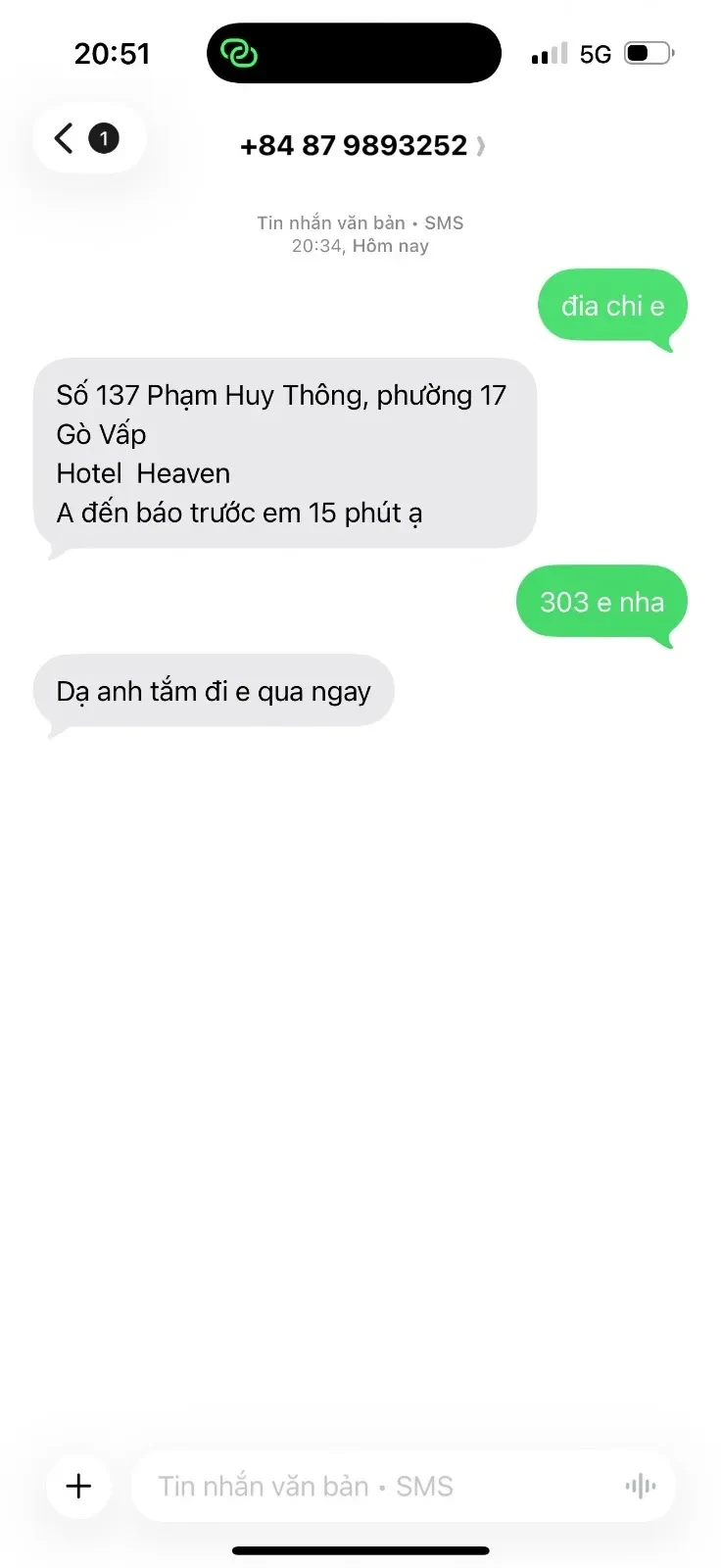 Ảnh checker Gia Huy chụp khi gặp ANH THƯ LIMITIT ĐẲNG CẤP GÁI XINH DÂM SỐ 1 (ảnh 1/4)