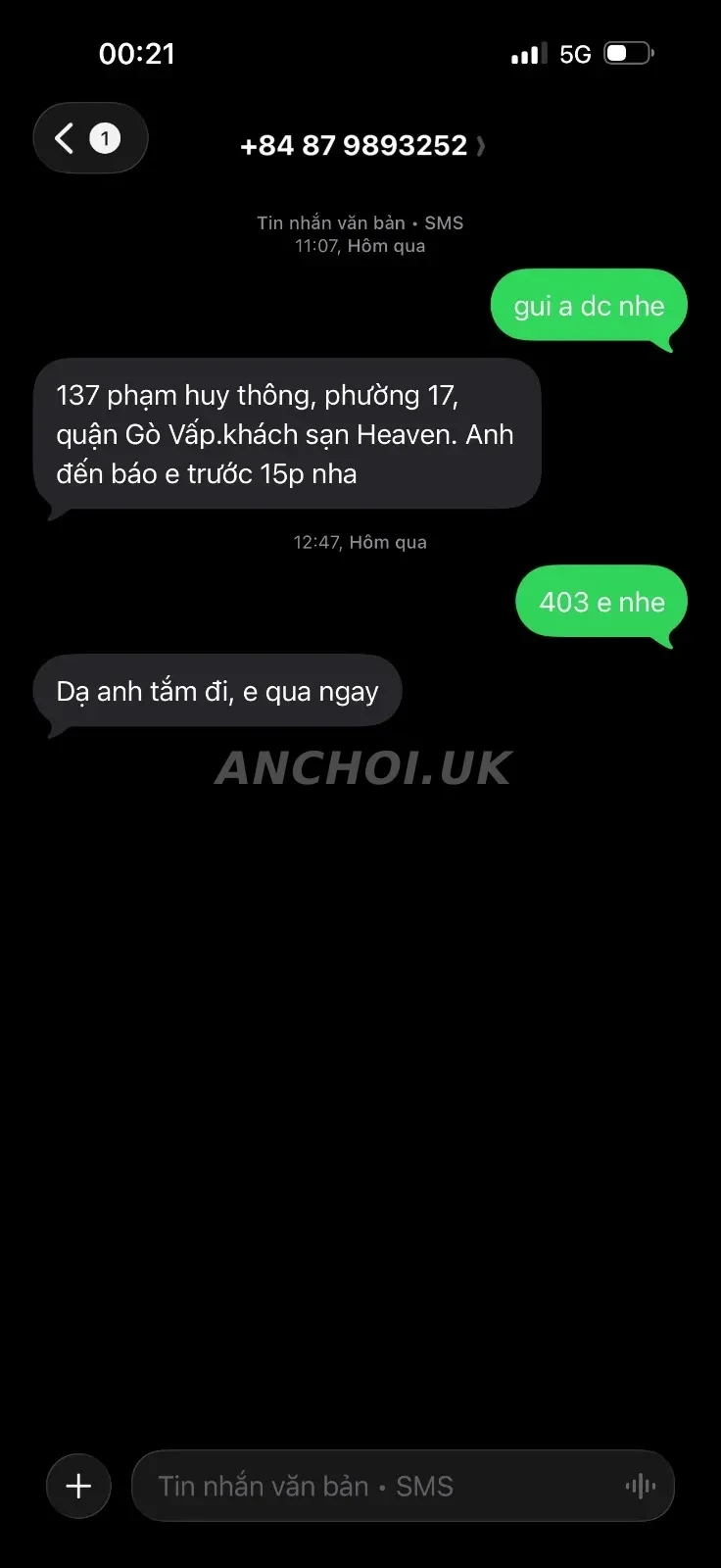 Ảnh checker tulykhanh chụp khi gặp ANH THƯ LIMITIT ĐẲNG CẤP GÁI XINH DÂM SỐ 1 (ảnh 2/3)