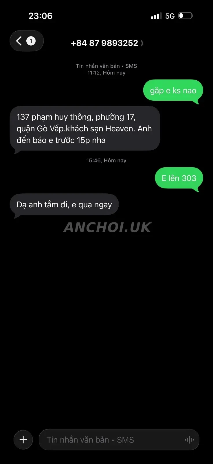 Ảnh checker maicongtu chụp khi gặp ANH THƯ LIMITIT ĐẲNG CẤP GÁI XINH DÂM SỐ 1 (ảnh 3/4)